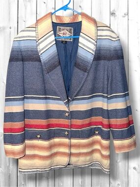 🌻VTG 90’s EXPRESS WESTERN STYLE BLANKET BLAZER JACKET